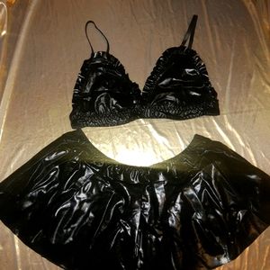 2 piece top and skirt